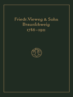 cover image of Verlagskatalog von Friedr. Vieweg & Sohn in Braunschweig, 1786-1911